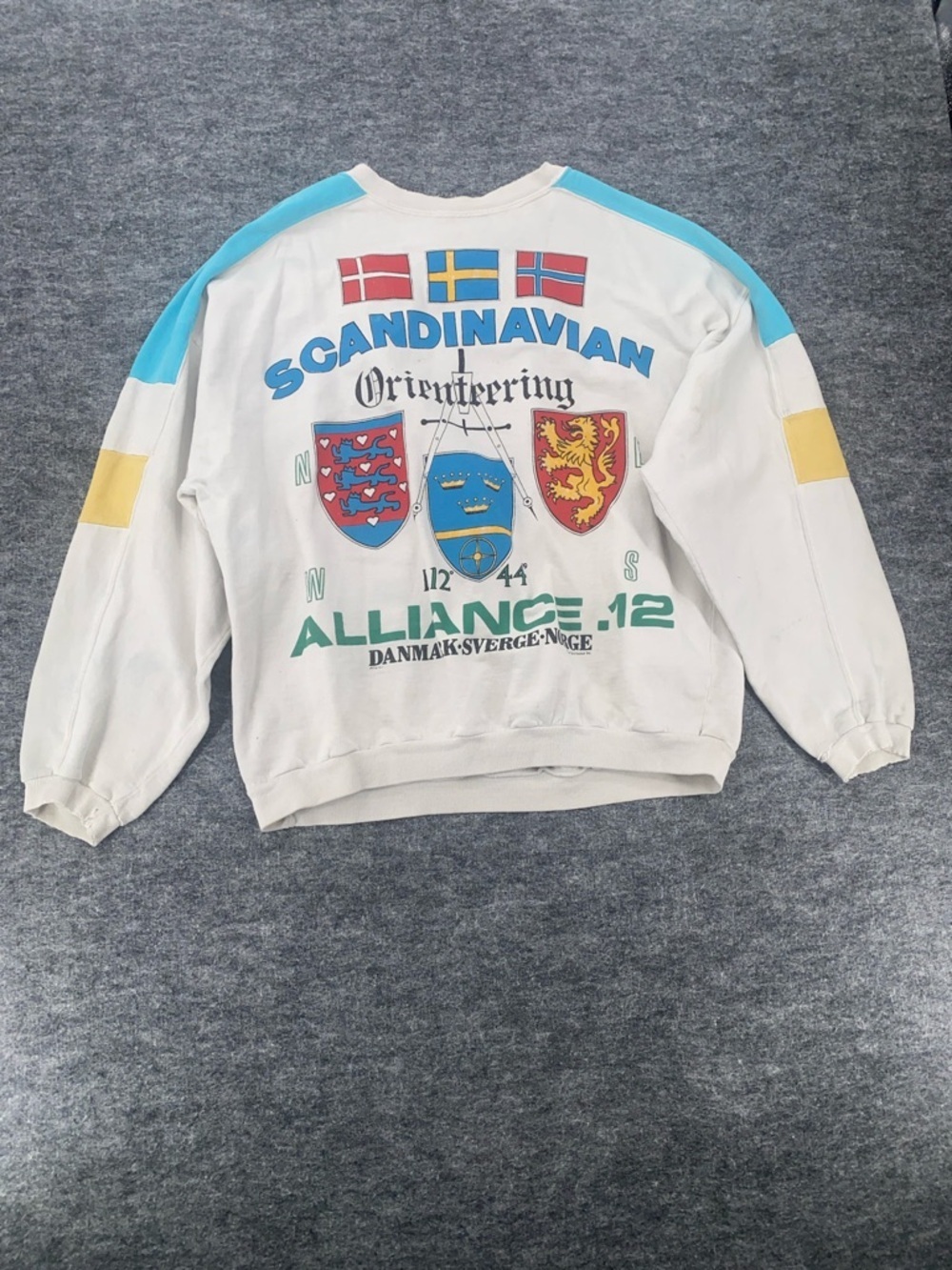 Crewneck Sweatshirt - White/Blue/Yellow